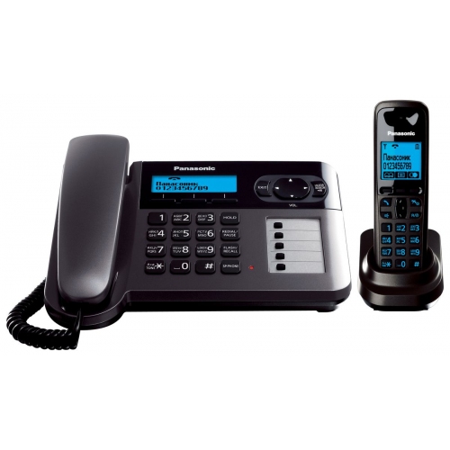 Купить Телефон DECT Panasonic KX-TG6451RUT (серый металлик) в интернет-магазине Ravta – самая низкая цена