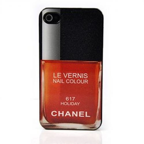 Купить Чехол-накладка из силикона Лак Chanel для iPhone 5 (красный/оранжевый) в интернет-магазине Ravta – самая низкая цена