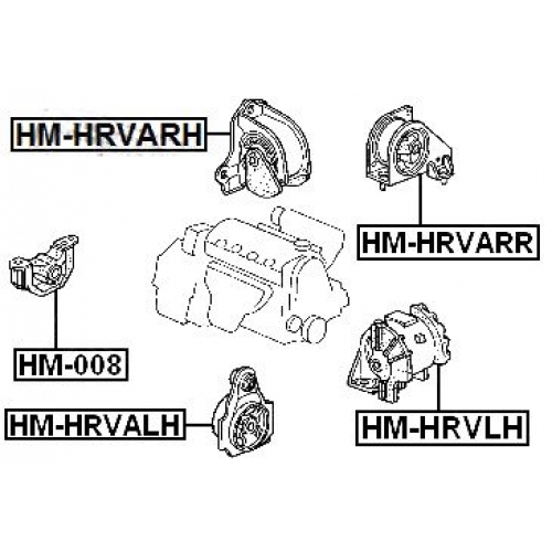 Купить (hm-hrvalh) Подушка двигателя передняя левая AT FEBEST (Honda HR-V GH1/GH2/GH3/GH4 1998-2005) в интернет-магазине Ravta – самая низкая цена