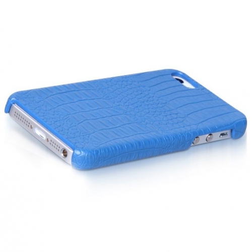 Купить Кожаный чехол-накладка Borofone Crocodile leather back cover case для iPhone 5 (синий) в интернет-магазине Ravta – самая низкая цена