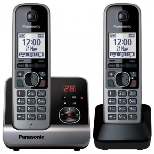 Купить Телефон DECT Panasonic KX-TG6722RUB (черный) в интернет-магазине Ravta – самая низкая цена