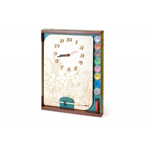 Купить Часы с циферблатом под роспись "Рыбки" с красками арт.ДНИ122 /20 в интернет-магазине Ravta – самая низкая цена