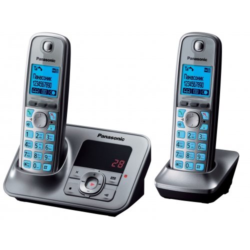 Купить Телефон DECT Panasonic KX-TG6622RUM (серый металлик) в интернет-магазине Ravta – самая низкая цена
