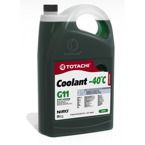 Купить Охлаждающая жидкость TOTACHI NIRO COOLANT Green -40C G11 5кг в интернет-магазине Ravta – самая низкая цена