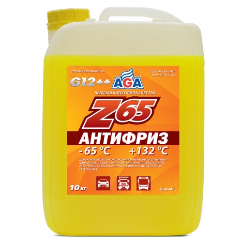 Купить AGA044Z Антифриз, готовый к применению, желтый -65С, Z65  10л в интернет-магазине Ravta – самая низкая цена