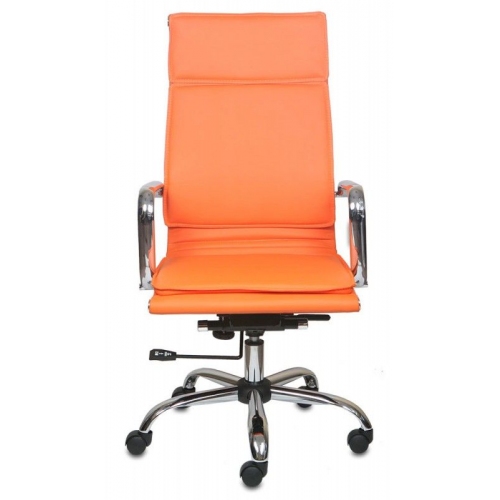 Купить Кресло руководителя Бюрократ CH-993/orange оранжевый искусственная кожа крестовина хром в интернет-магазине Ravta – самая низкая цена