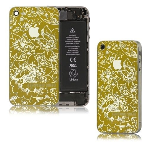 Купить Задняя панель Denis Simachev для iPhone 4 (желтый/серебристый) в интернет-магазине Ravta – самая низкая цена