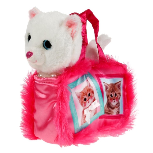 Купить Мой питомец. Мягкая игрушка Кошка 17 см в сумочке из пайеток в пак. арт.F80179-18A/F80083-18X в интернет-магазине Ravta – самая низкая цена