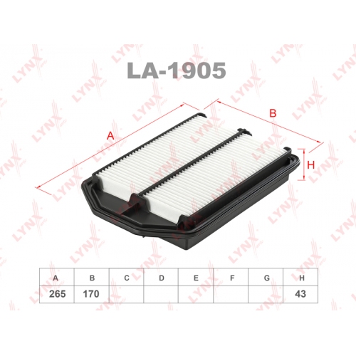 Купить Фильтр воздушный LYNXauto LA-1905 в интернет-магазине Ravta – самая низкая цена