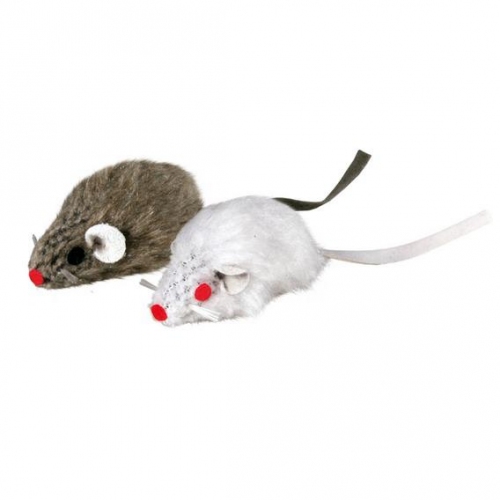 Купить Игрушка TRIXIE набор из двух Мышей, белая/серая 5 см в интернет-магазине Ravta – самая низкая цена
