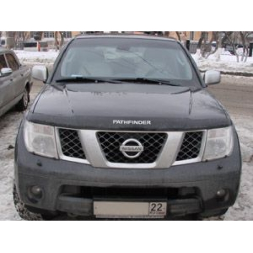 Купить Дефлектор капота Nissan Pathfinder (Ниссан Патфайндер) (2004-2010) (темный) (УЦЕНКА) в интернет-магазине Ravta – самая низкая цена