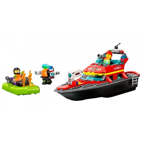 Купить LEGO. Конструктор 60373 "City Fire Rescue Boat" (Пожарно-спасательная лодка) в интернет-магазине Ravta – самая низкая цена