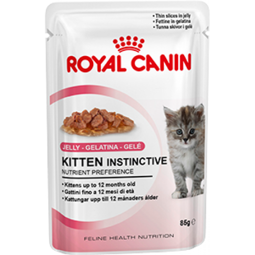 Купить Консервы Royal Canin Kitten Instinctive пауч для котят от 4 до 12 мес кусочки в желе Мясо 85г в интернет-магазине Ravta – самая низкая цена