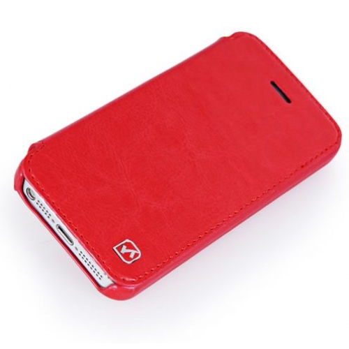 Купить Кожаный чехол HOCO Crystal folder leather case для iPhone 5 (красный) в интернет-магазине Ravta – самая низкая цена