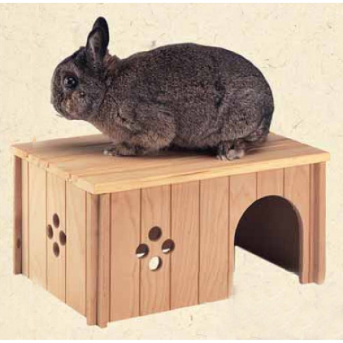 Купить Домик для кроликов  (средний), (33*23,6*h16), SIN 4646, (деревянный), Ferplast  (1/2) в интернет-магазине Ravta – самая низкая цена