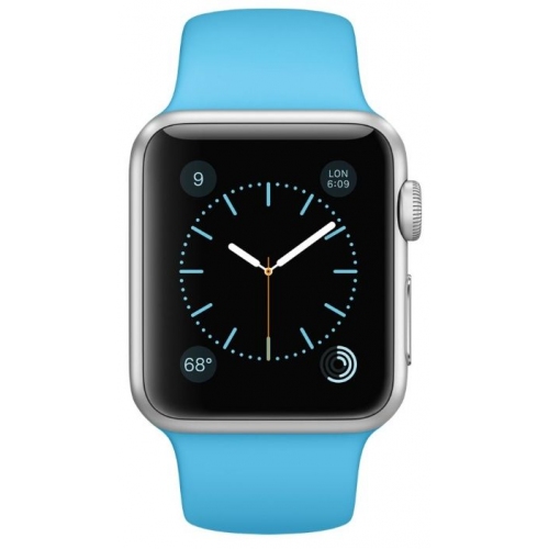 Купить Умные часы Apple Watch Sport  38mm Silver Aluminum Case with Blue Sport Band (MJ2V2) в интернет-магазине Ravta – самая низкая цена