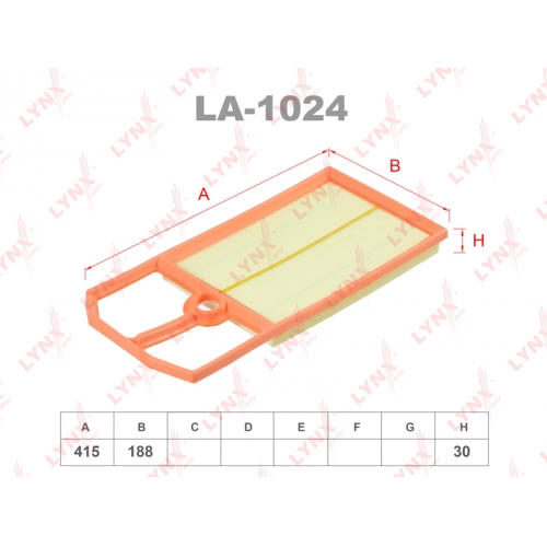 Купить Фильтр воздушный LYNXauto LA-1024 в интернет-магазине Ravta – самая низкая цена