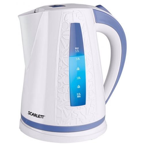 Купить Чайник Scarlett SC-EK18P01 (белый/голубой) в интернет-магазине Ravta – самая низкая цена