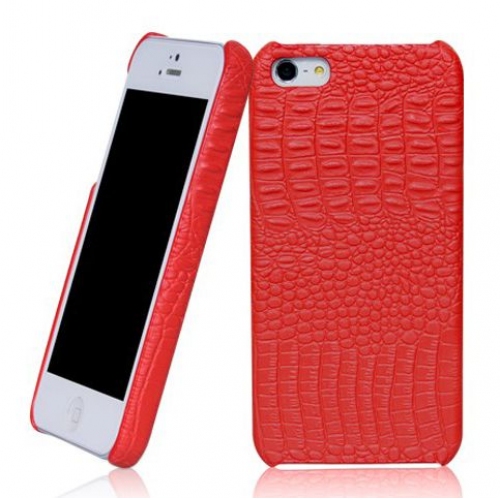 Купить Кожаный чехол-накладка Borofone Crocodile leather back cover case для iPhone 5 (красный) в интернет-магазине Ravta – самая низкая цена