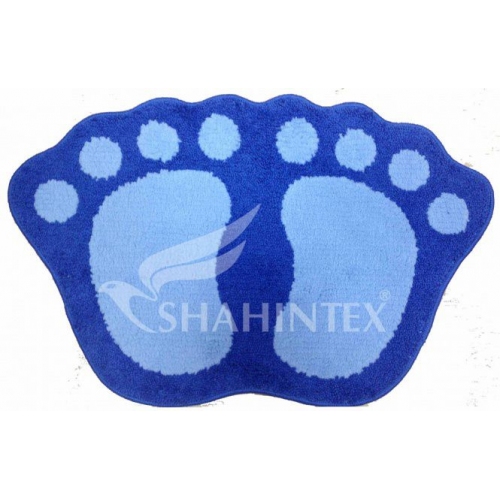 Коврик для ванной Shahintex Microfiber Лапки соединенные синий 500 ...