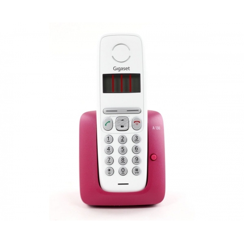 Купить Телефон DECT Gigaset A130 BORDEAUX (белый/бордовый) в интернет-магазине Ravta – самая низкая цена