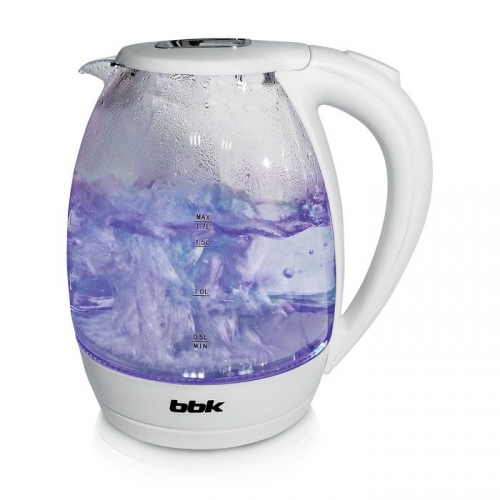 Купить Чайник BBK EK-1720G белый, жаропрочное стекло, об.1,7л., 2200Вт., контроллер : Strix, в интернет-магазине Ravta – самая низкая цена
