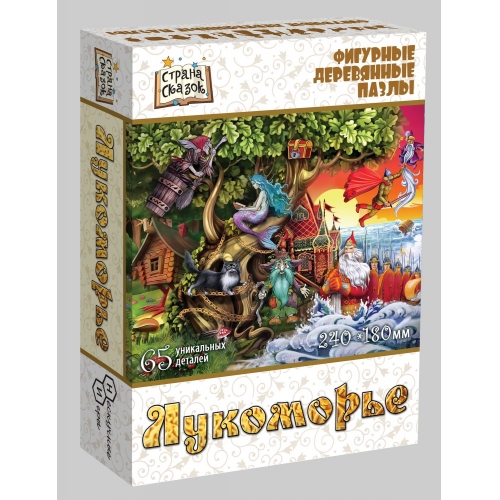 Купить Страна сказок Фигурный деревянный пазл "Лукоморье" арт.8234 в интернет-магазине Ravta – самая низкая цена