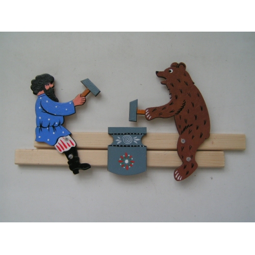 Купить Кузнецы под роспись Р45/905 (РНИ) Богородская игрушка в интернет-магазине Ravta – самая низкая цена