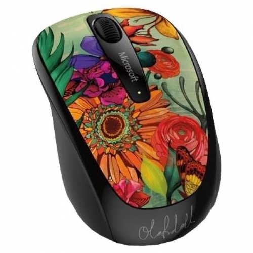 Купить Мышь Microsoft Wireless Mobile Mouse 3500 Artist Edition Linn Olofsdotter 2 Orange-Black USB в интернет-магазине Ravta – самая низкая цена