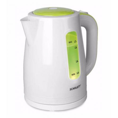 Купить Чайник Scarlett SC-EK18P27R белый с зеленым Электрический в интернет-магазине Ravta – самая низкая цена