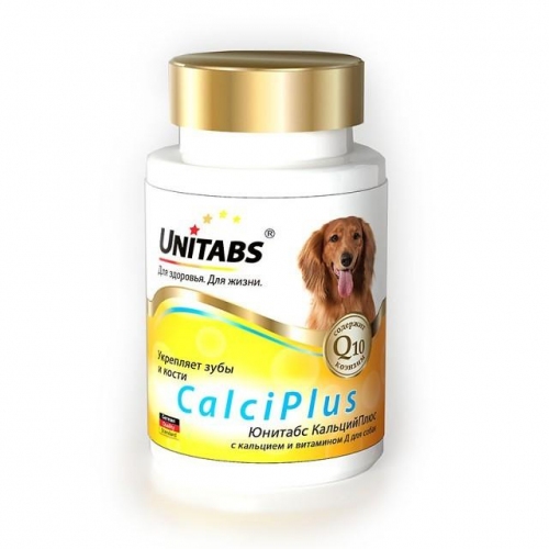 Купить Экопром U204 Юнитабс CalciPlus с Q10 Витамины д/собак Кальций, фосфор и витамин D 100таб в интернет-магазине Ravta – самая низкая цена