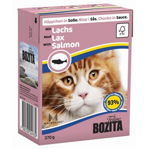 Купить Bozita super premium Кусочки в СОУСЕ для кошек с лососем (Salmon) 0,37кг в интернет-магазине Ravta – самая низкая цена