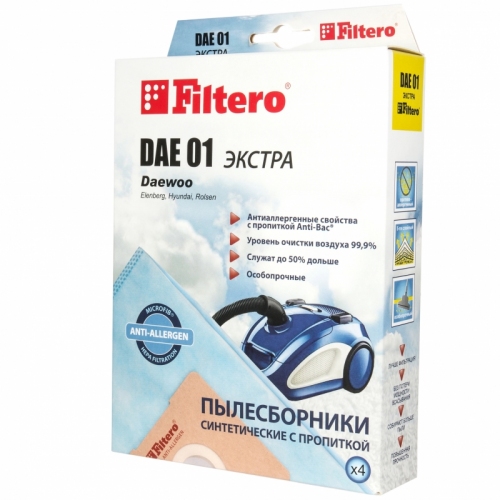 Купить Пылесборник Filtero DAE 01 (4) Экстра в интернет-магазине Ravta – самая низкая цена