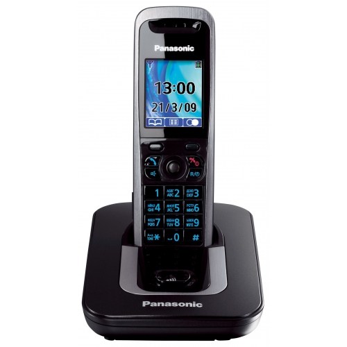 Купить Телефон DECT Panasonic KX-TG8411RUT (темно-серый металлик) в интернет-магазине Ravta – самая низкая цена