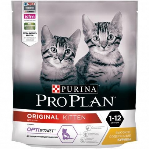 Купить ProPlan Cat JUNIOR CAT курица 0,4кг. для котят от 1 до 12 месяцев. 1/8/64 Новая упаковка в интернет-магазине Ravta – самая низкая цена