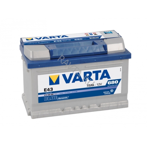 Купить Аккумулятор Varta Blue Dynamic 72Ач (правая) (572 409 068) в интернет-магазине Ravta – самая низкая цена
