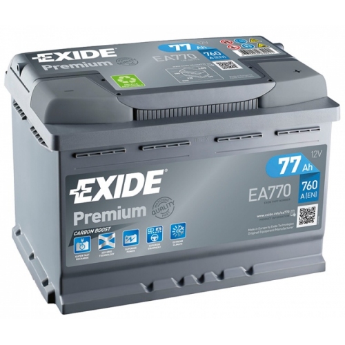 Купить Аккумулятор EXIDE Premium EA770 77Ah 760A в интернет-магазине Ravta – самая низкая цена