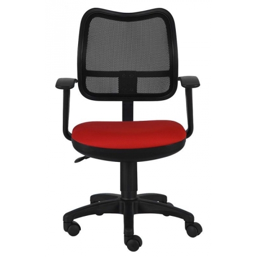 Купить Кресло Бюрократ CH-797AXSN/26-22 спинка сетка черный сиденье красный подлокотники T-образные в интернет-магазине Ravta – самая низкая цена