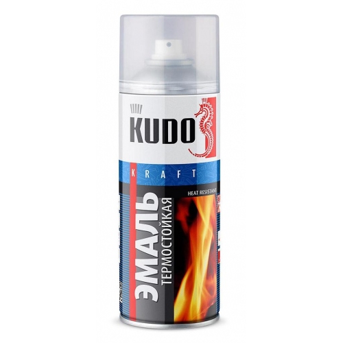 Купить Эмаль аэрозольная термостойкая KUDO арт.(KU-5002) черная (0,52л) в интернет-магазине Ravta – самая низкая цена