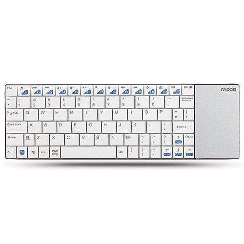 Купить Клавиатура Rapoo E2700 белый USB Беспроводная 2.4Ghz ультратонкая для ноутбука Touch в интернет-магазине Ravta – самая низкая цена