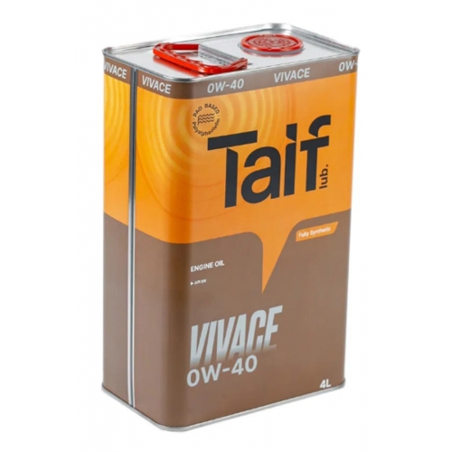 Купить Масло моторное TAIF VIVACE 0W-40 синтетическое 4л в интернет-магазине Ravta – самая низкая цена