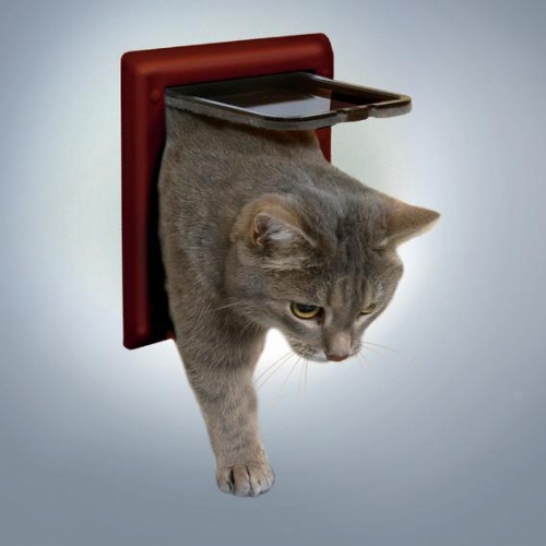 Купить Дверца TRIXIE для кошки 16,5х17,4 см, коричневая, с двумя функциями в интернет-магазине Ravta – самая низкая цена