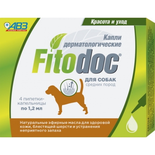 Купить FITODOC капли дерматологические для  средних пород собак в интернет-магазине Ravta – самая низкая цена