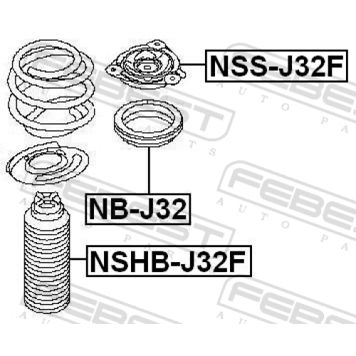 Купить (nshb-j32f) Пыльник переднего амортизатора FEBEST (Nissan Murano z51 2007-) в интернет-магазине Ravta – самая низкая цена