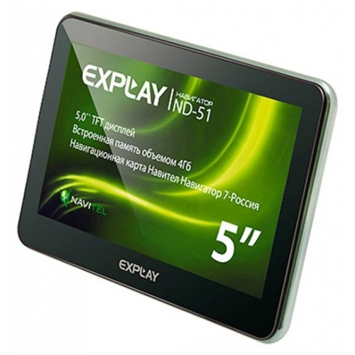 Купить Навигатор Explay ND-51 5" 480x272 4Gb microSD Navitel (черный) в интернет-магазине Ravta – самая низкая цена