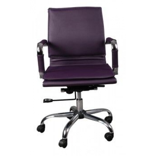 Купить Кресло руководителя Бюрократ CH-993-Low/purple низкая спинка фиолетовый искусственная кожа хром в интернет-магазине Ravta – самая низкая цена