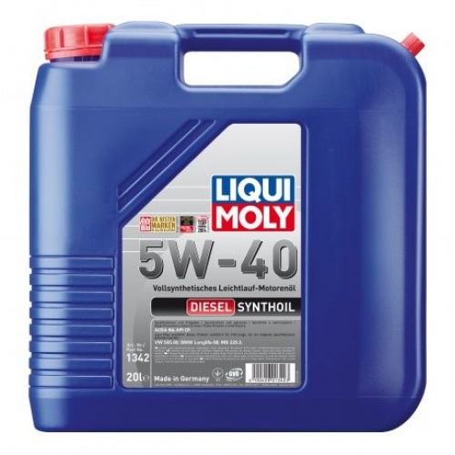 Купить Масло Liqui Moly Diesel Synthoil 5W 40 (20л) в интернет-магазине Ravta – самая низкая цена
