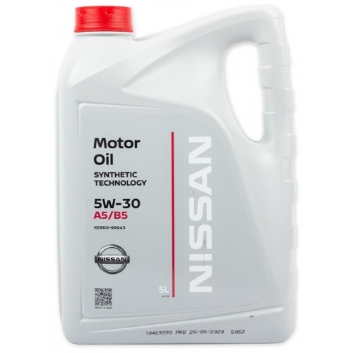 Купить NISSAN Motor Oil Моторное масло 5w30, 5л (KE900-99943) EU "3" в интернет-магазине Ravta – самая низкая цена