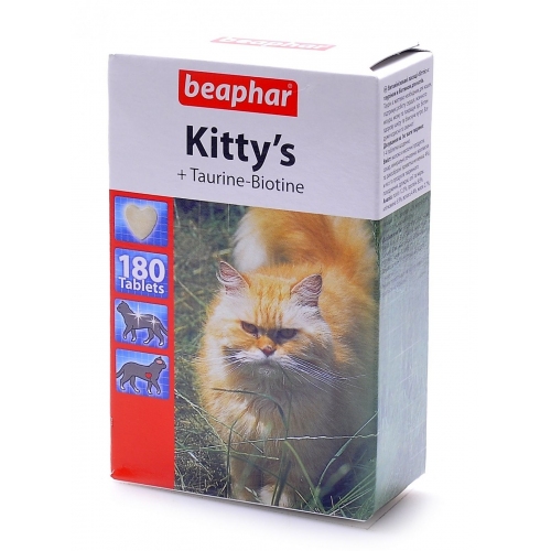 Купить Beaphar Витамины д/кошек с таурином и биотином, сердечки Kittys Taurine + Biotin, 180шт. в интернет-магазине Ravta – самая низкая цена