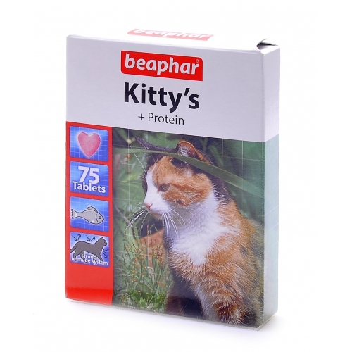 Купить Beaphar Витамины для кошек с протеином, рыбки Kitty's Protein 75шт. в интернет-магазине Ravta – самая низкая цена